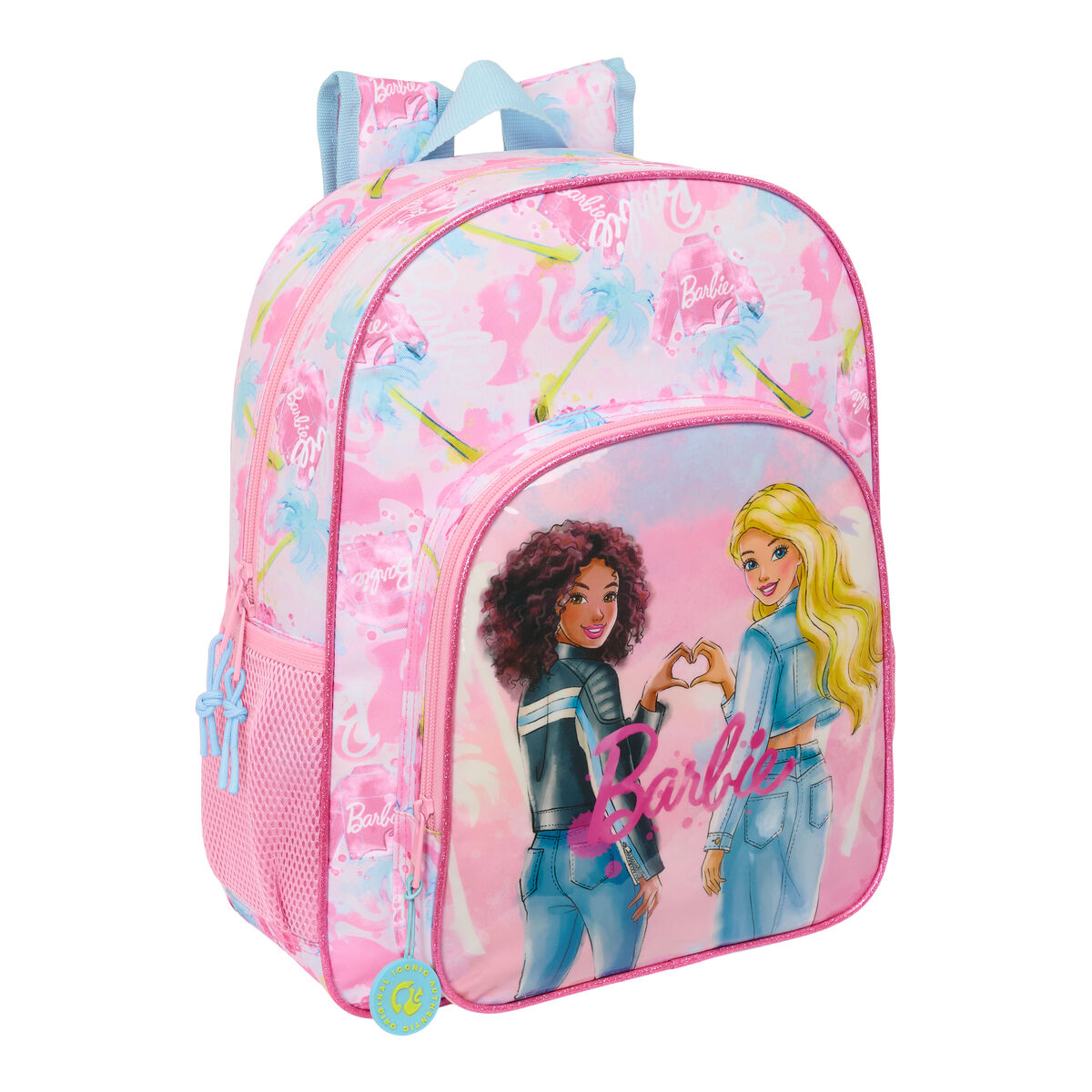 Skolryggsäck Barbie Painterly Rosa Himmelsblå 32 x 38 x 12 cm