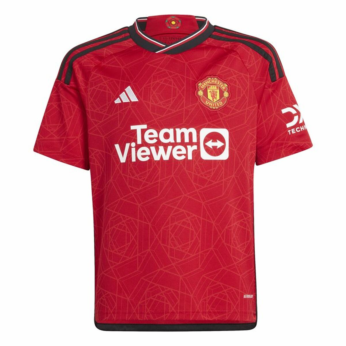 Kortärmad fotbollströja, Barn Adidas Manchester (7-8 år)
