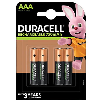 Laddningsbara Batterier DURACELL LR03 750 mAh AAA