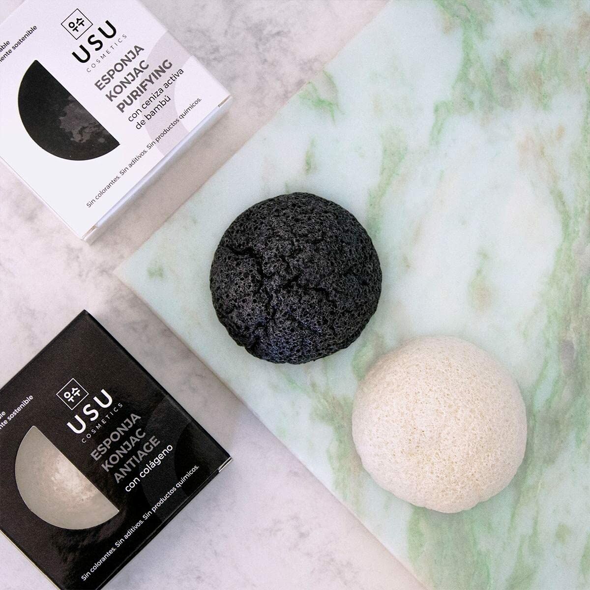 Ansiktssvamp USU Cosmetics Konjac Fuktgivande Kollagen (1 antal) - 2