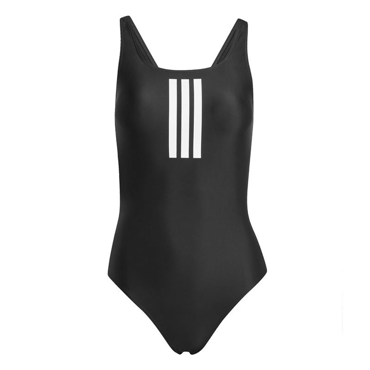 Baddräkt Dam Adidas 3 Bandas Mid Suit Svart
