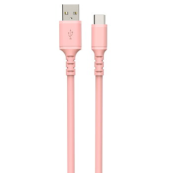 USB A till USB-C Kabel DCU Rosa 1 m