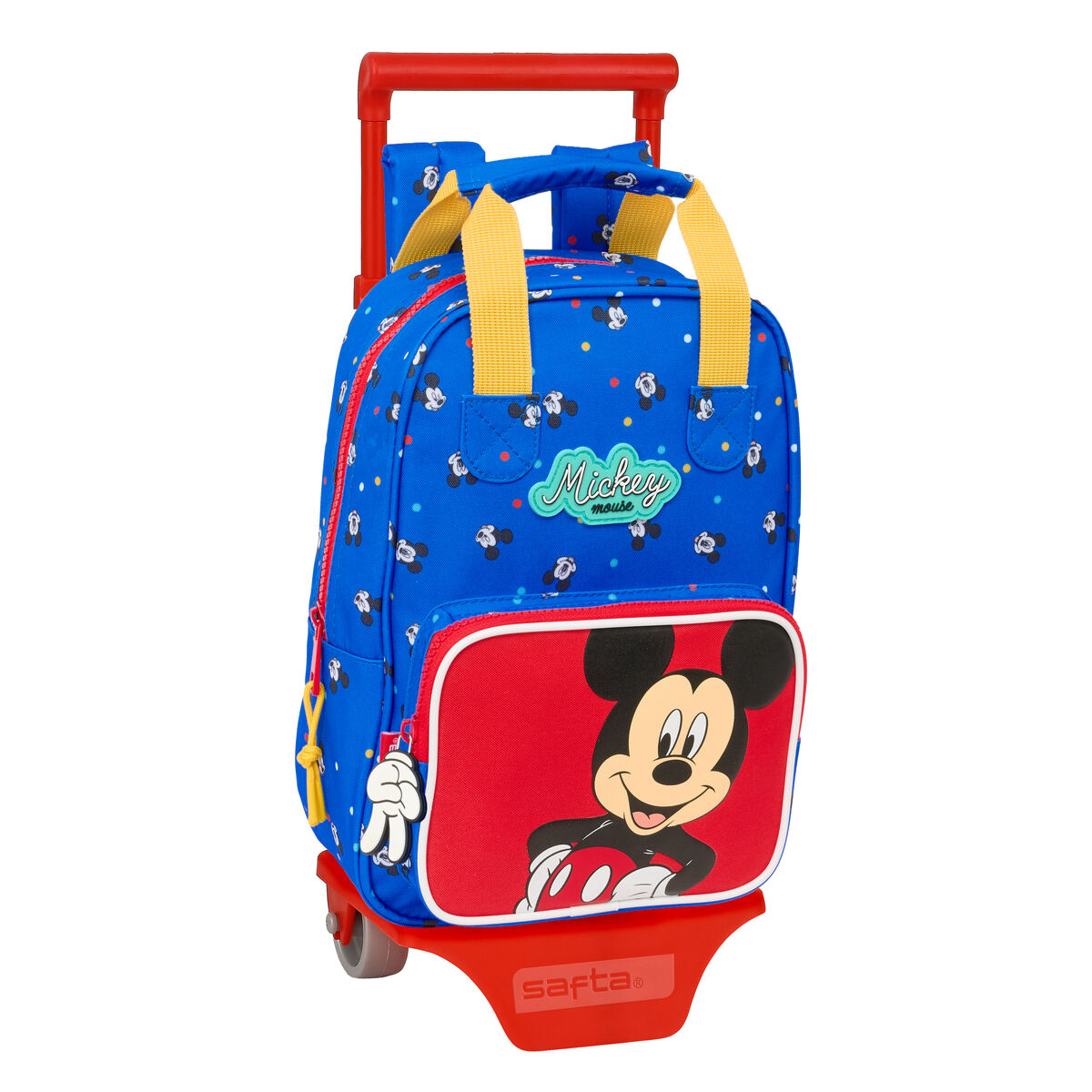 Skolväska med hjul Mickey Mouse Clubhouse Good day Blå 20 x 28 x 8 cm