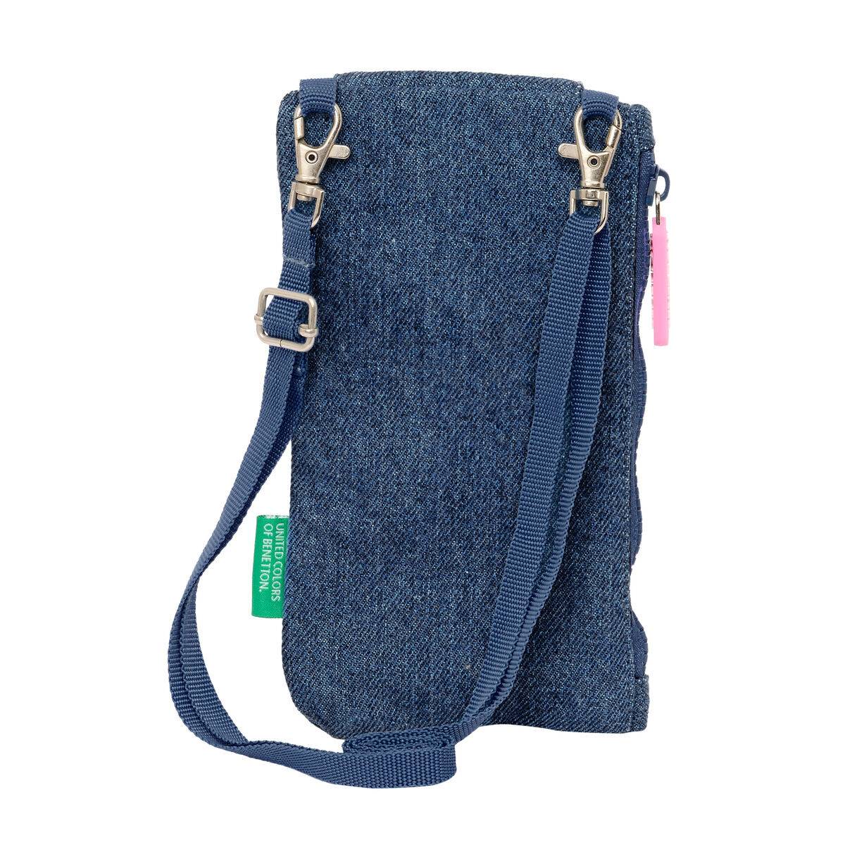 Handväska Benetton Denim Mobilväska Blå - 2