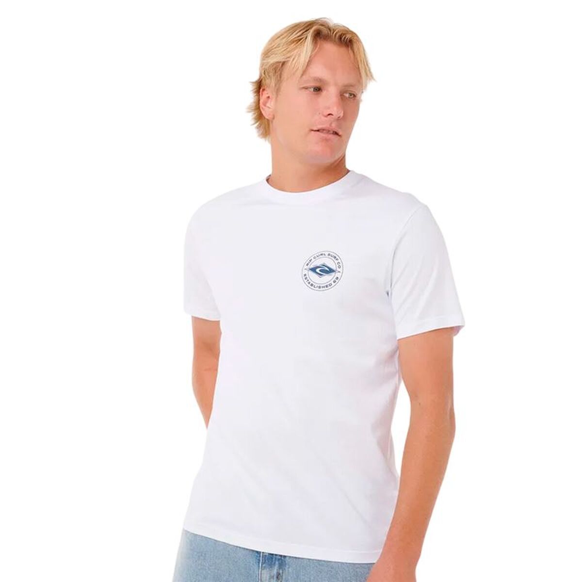 T-shirt med kortärm Herr Rip Curl Staple Vit