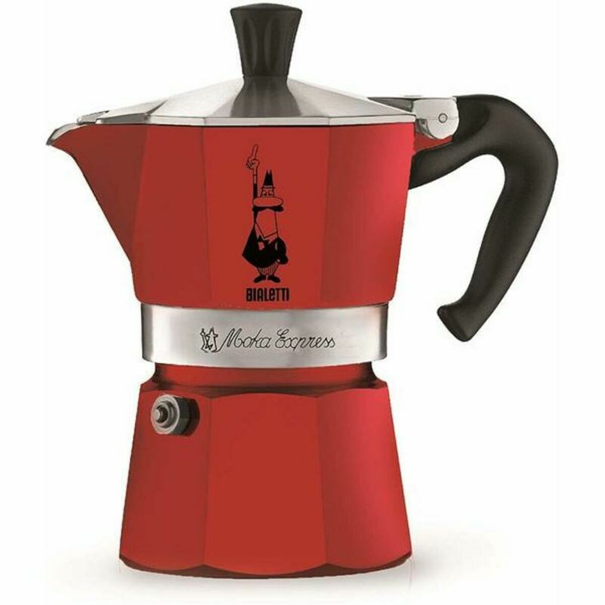 Italiensk Kaffepanna Bialetti 0004942/NP 3 Csészék Röd Aluminium