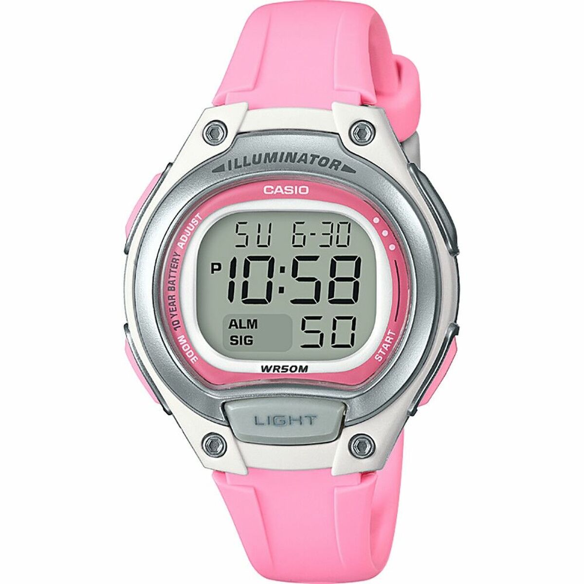 Damklocka Casio ILLUMINATOR Rosa (Ø 34 mm)