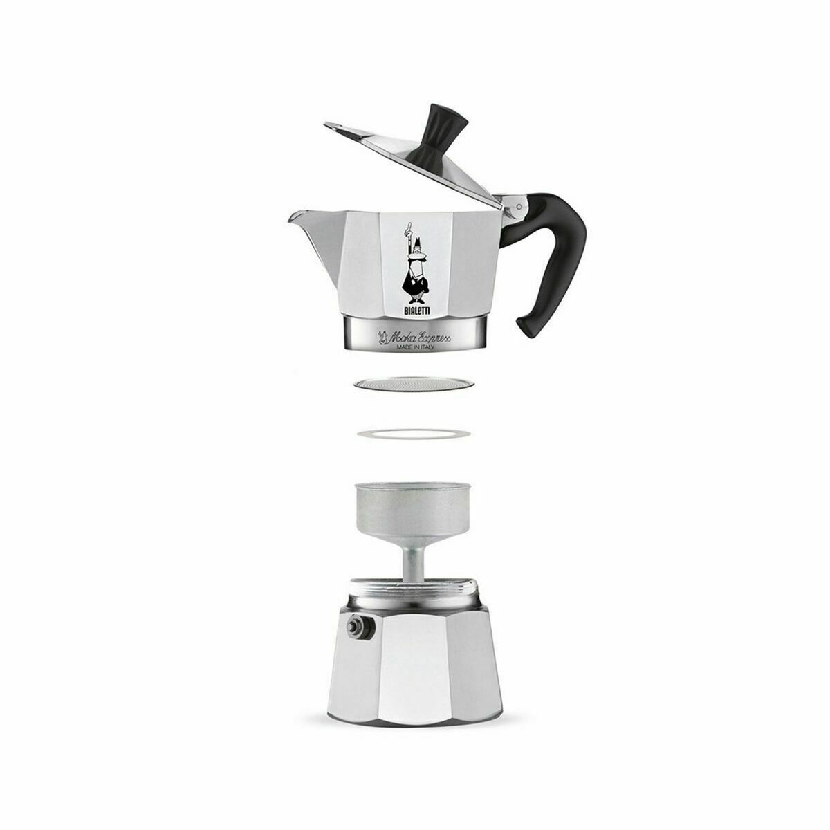 Italiensk Kaffepanna Bialetti 0001163 Silvrig Aluminium 6 Koppar - 3