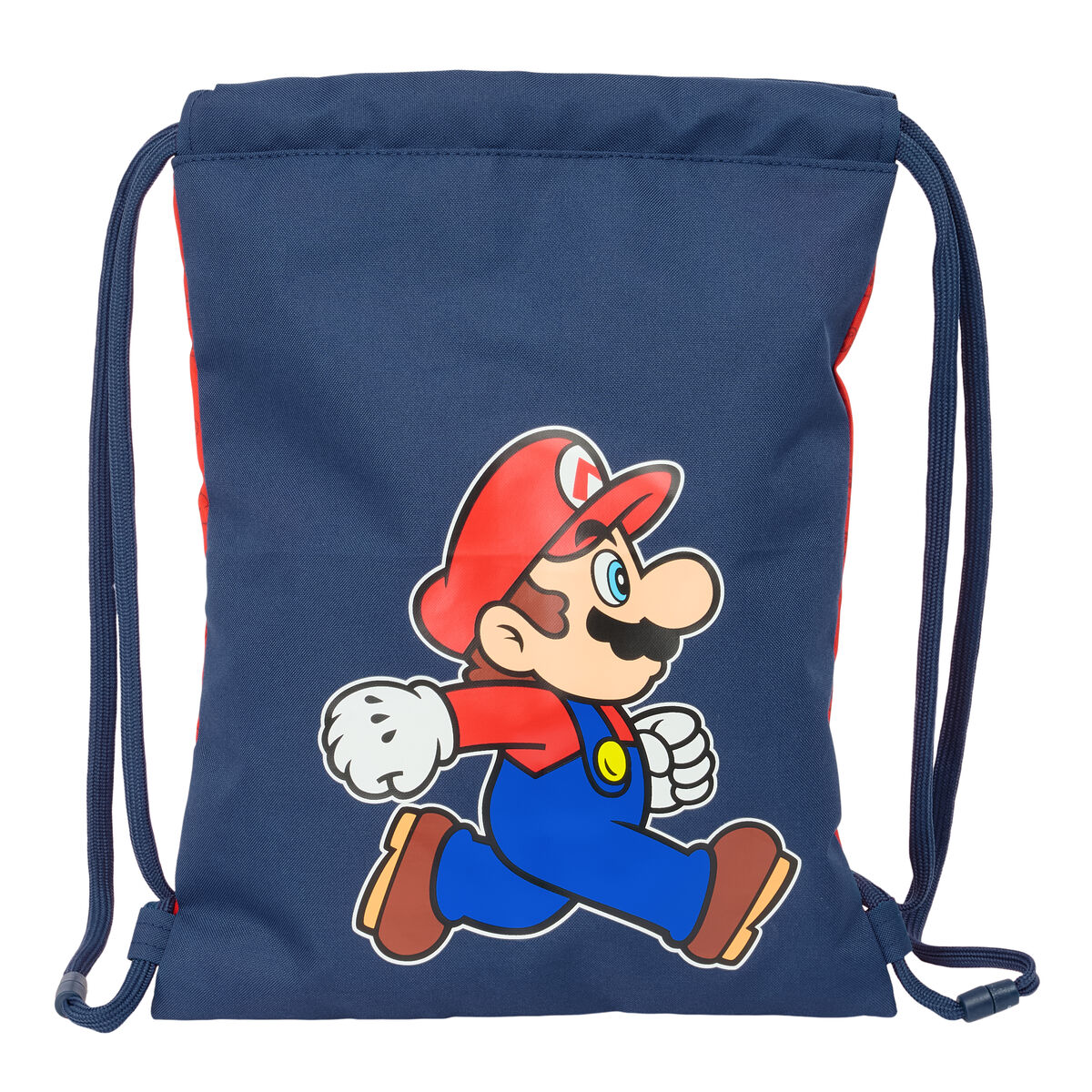 Skopåse med remmar Super Mario Trick Röd Mörkblå 26 x 34 x 1 cm