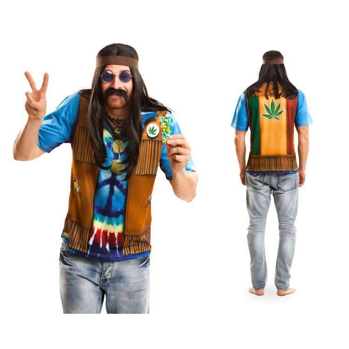 Maskeraddräkt vuxna My Other Me Hippie
