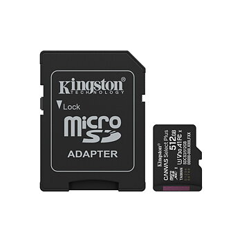Micro-SD Minneskort med Adapter Kingston SDCS3/512GB 512 GB