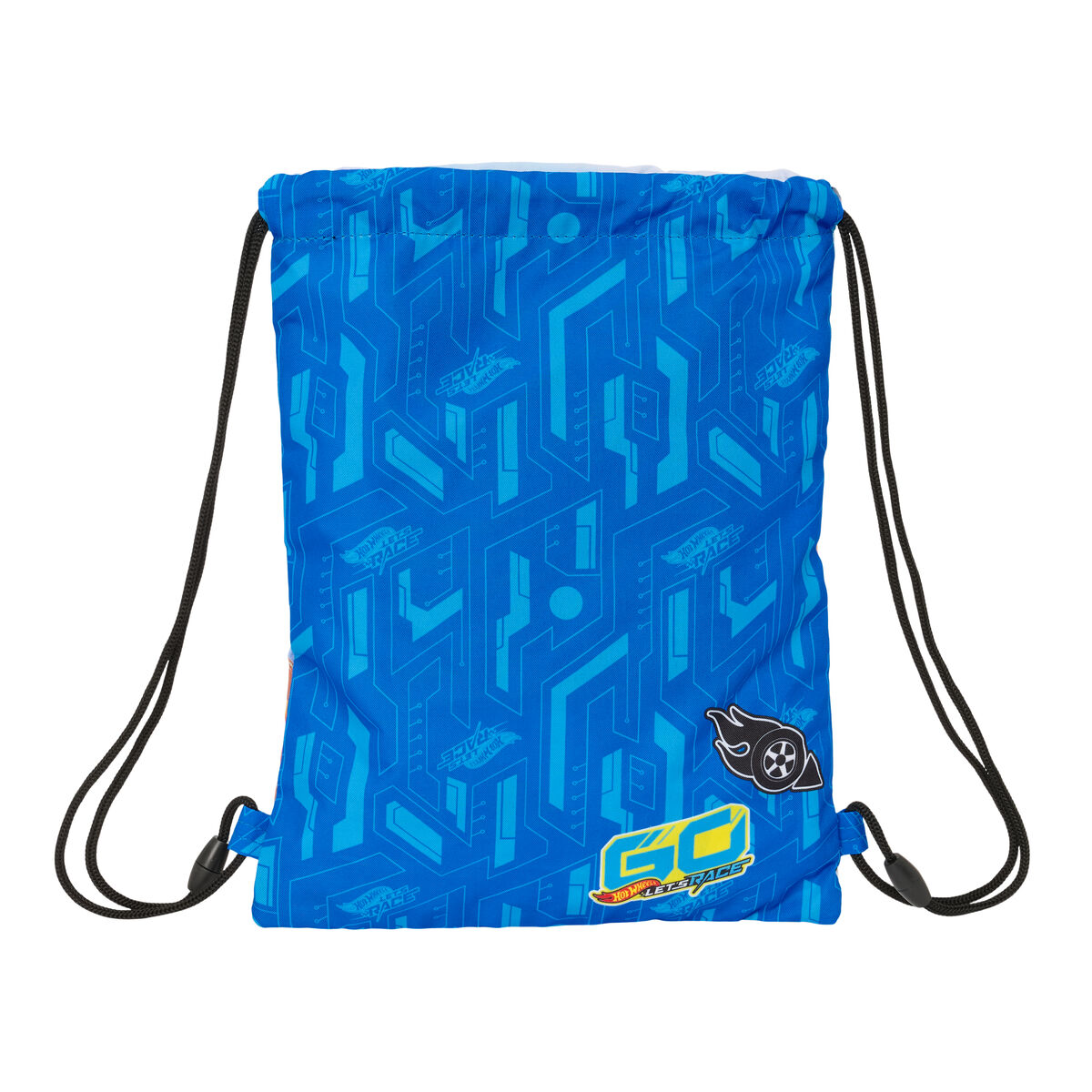 Skopåse med remmar Hot Wheels Let's race Blå Svart 26 x 34 x 1 cm - 2