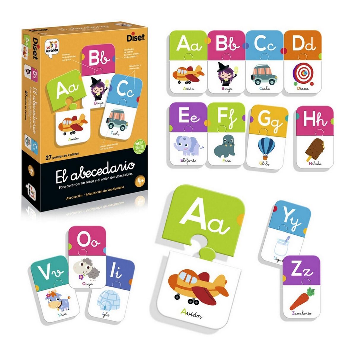 Utbildningsspel Diset El Abecedario 54 Delar - 3