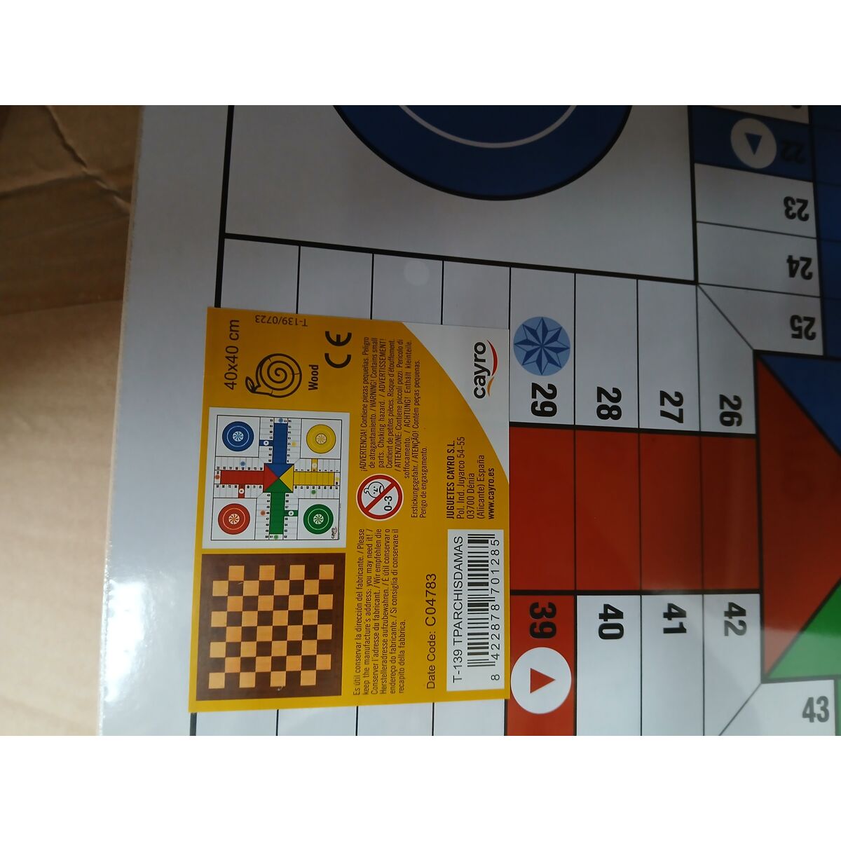 Parchis, Schack och Dam Bräde Cayro T-139 (40 x 40 cm) 40 x 40 cm - 2