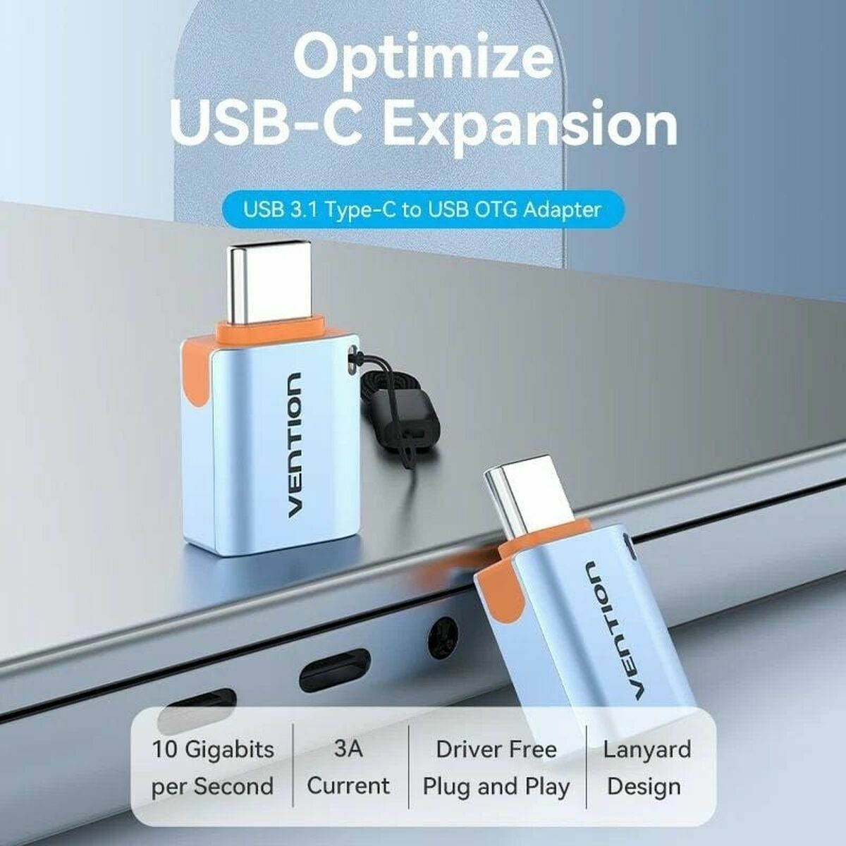 Adapter USB till USB-C Vention CUBH0 - 2
