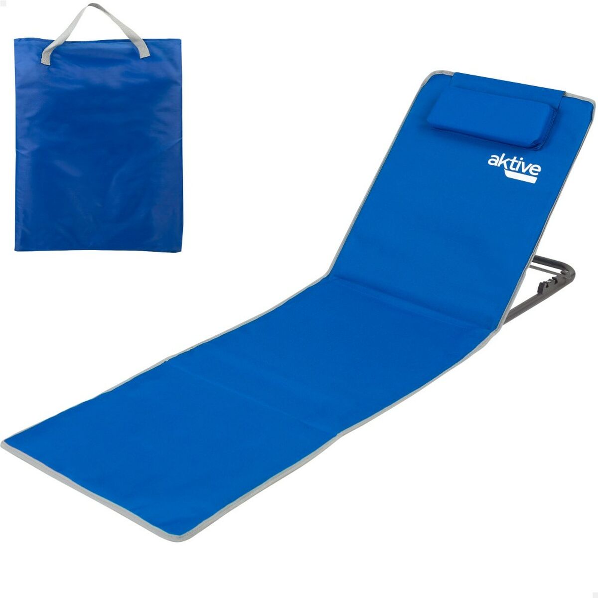 Matta Aktive Liggande 147 x 55 x 48 cm PVC 600D Blå Stål Badsvamp (4 antal) - 2
