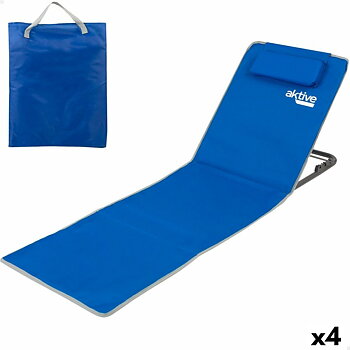 Matta Aktive Liggande 147 x 55 x 48 cm PVC 600D Blå Stål Badsvamp (4 antal)