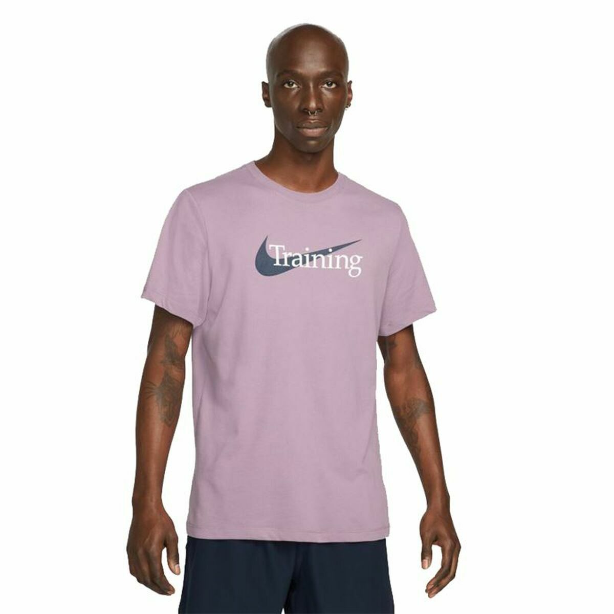 T-shirt med kortärm Herr Nike Dri-Fit Plommon