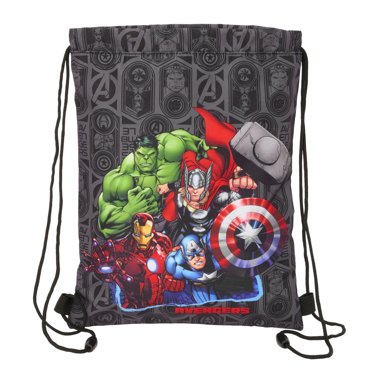 Skopåse med remmar The Avengers Vendetta Svart 26 x 34 x 1 cm