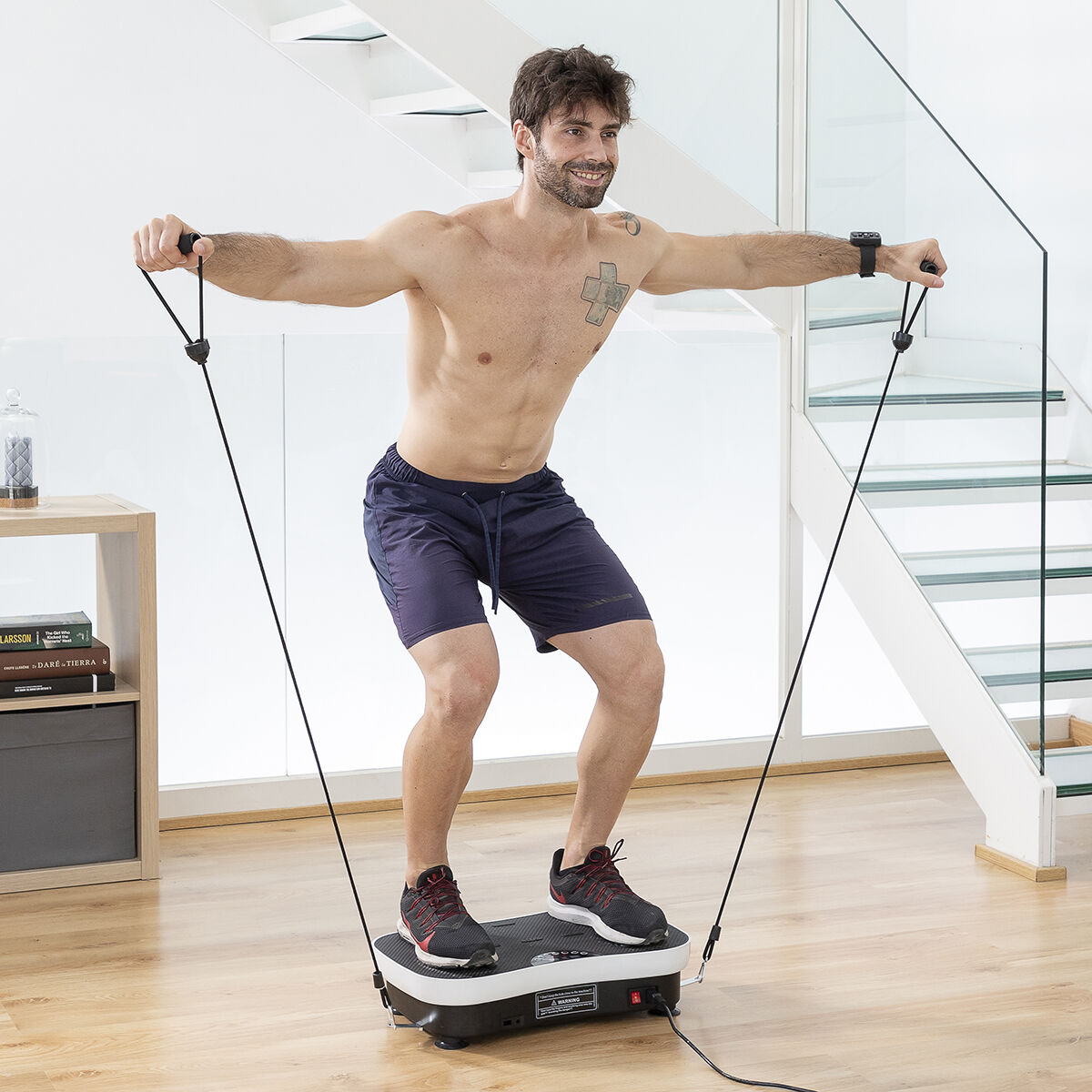Vibrationsplatta med tillbehör och träningsguide Vybeform InnovaGoods - 2