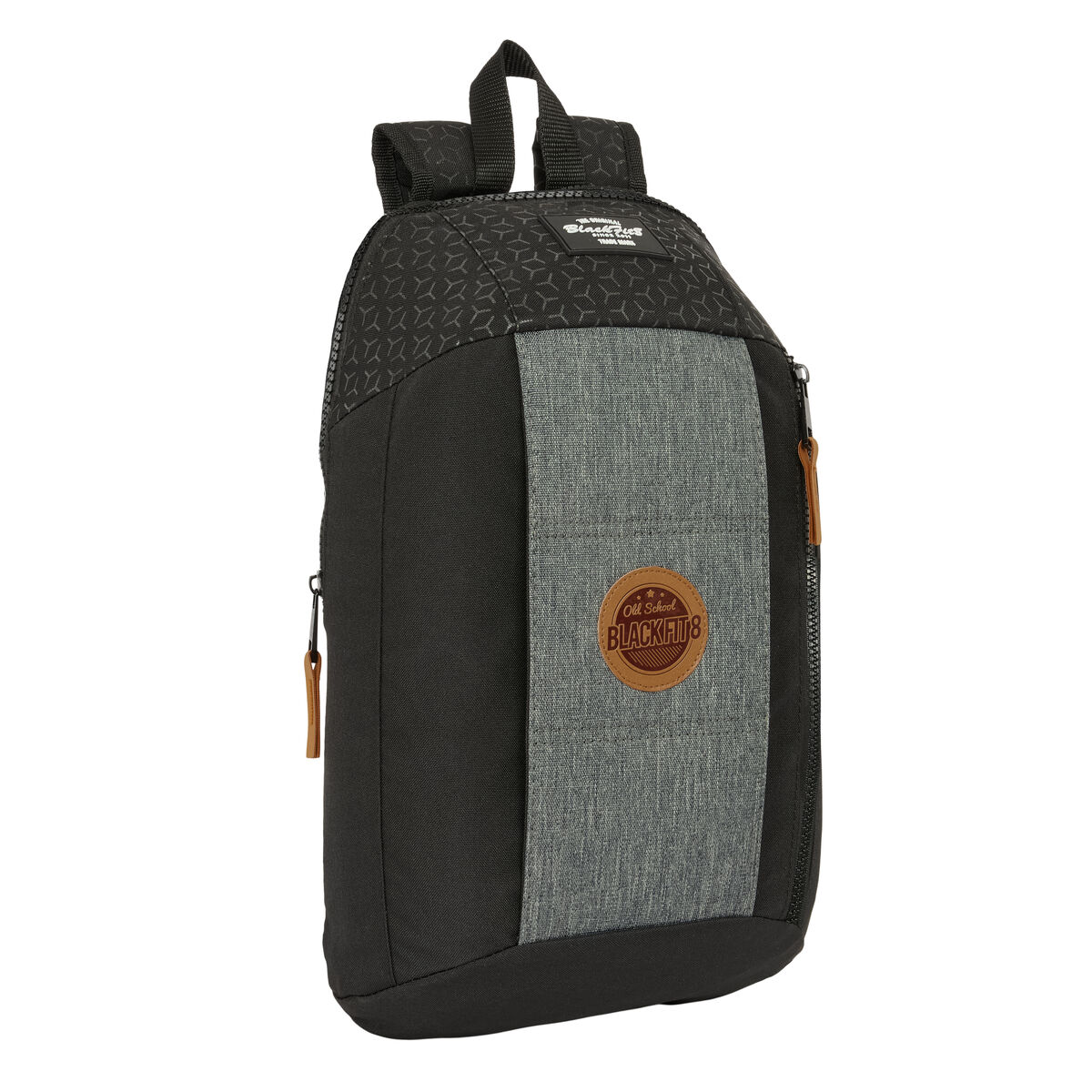 Ryggsäck Casual BlackFit8 Old school Svart Grå 22 x 39 x 10 cm