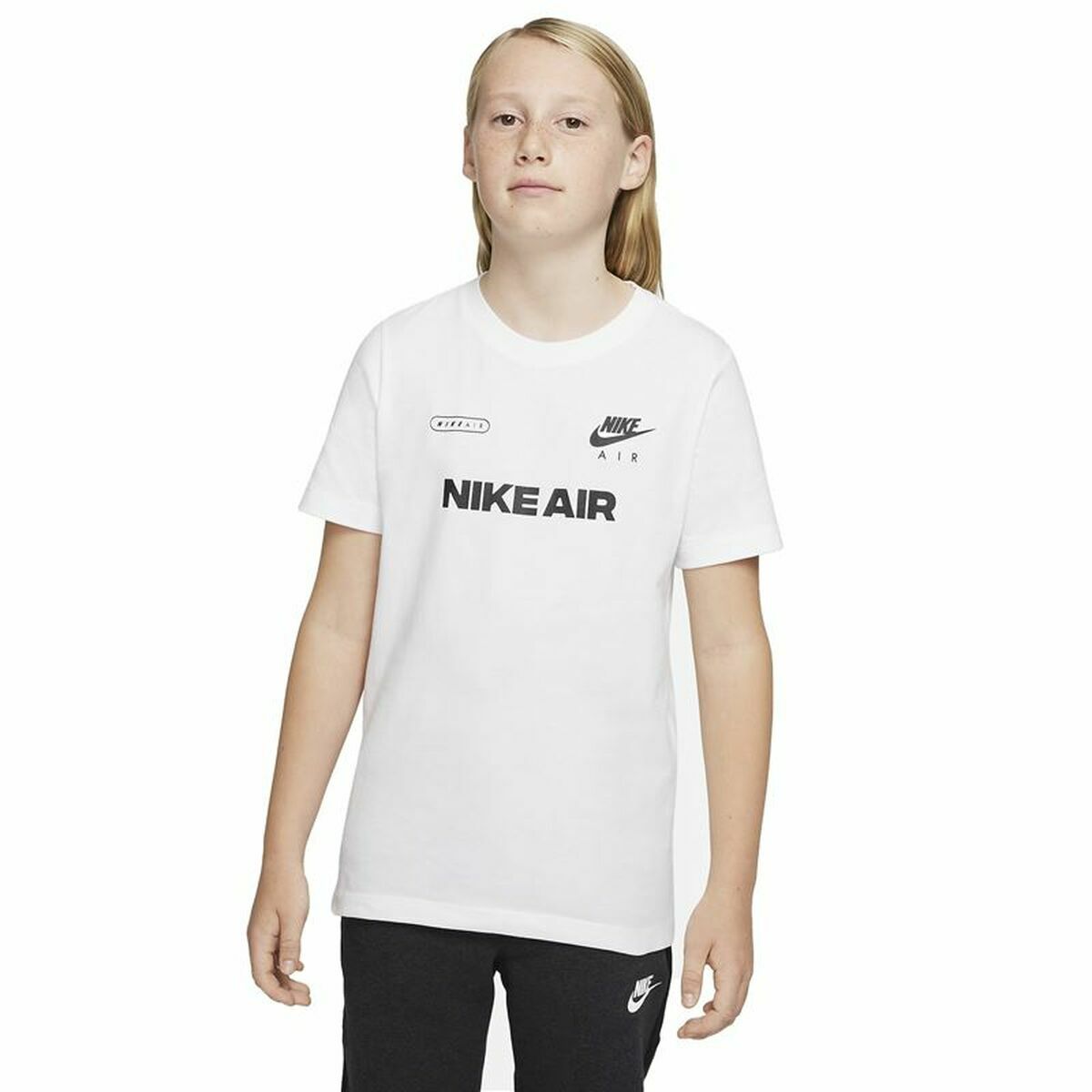 Barn T-shirt med kortärm Nike Air Vit