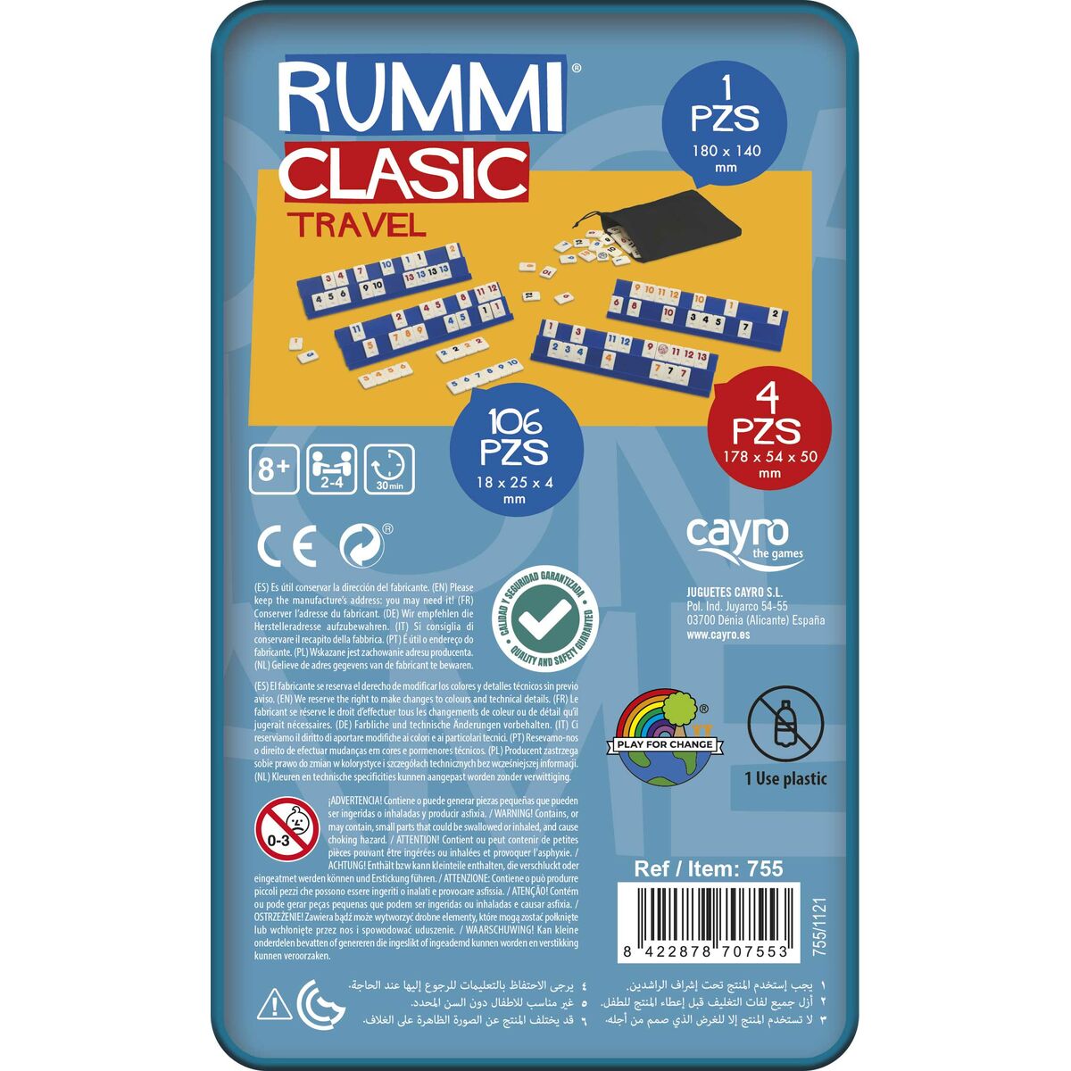 Sällskapsspel Rummi Classic Travel Cayro 150-755 11,5 x 19,5 cm - 2