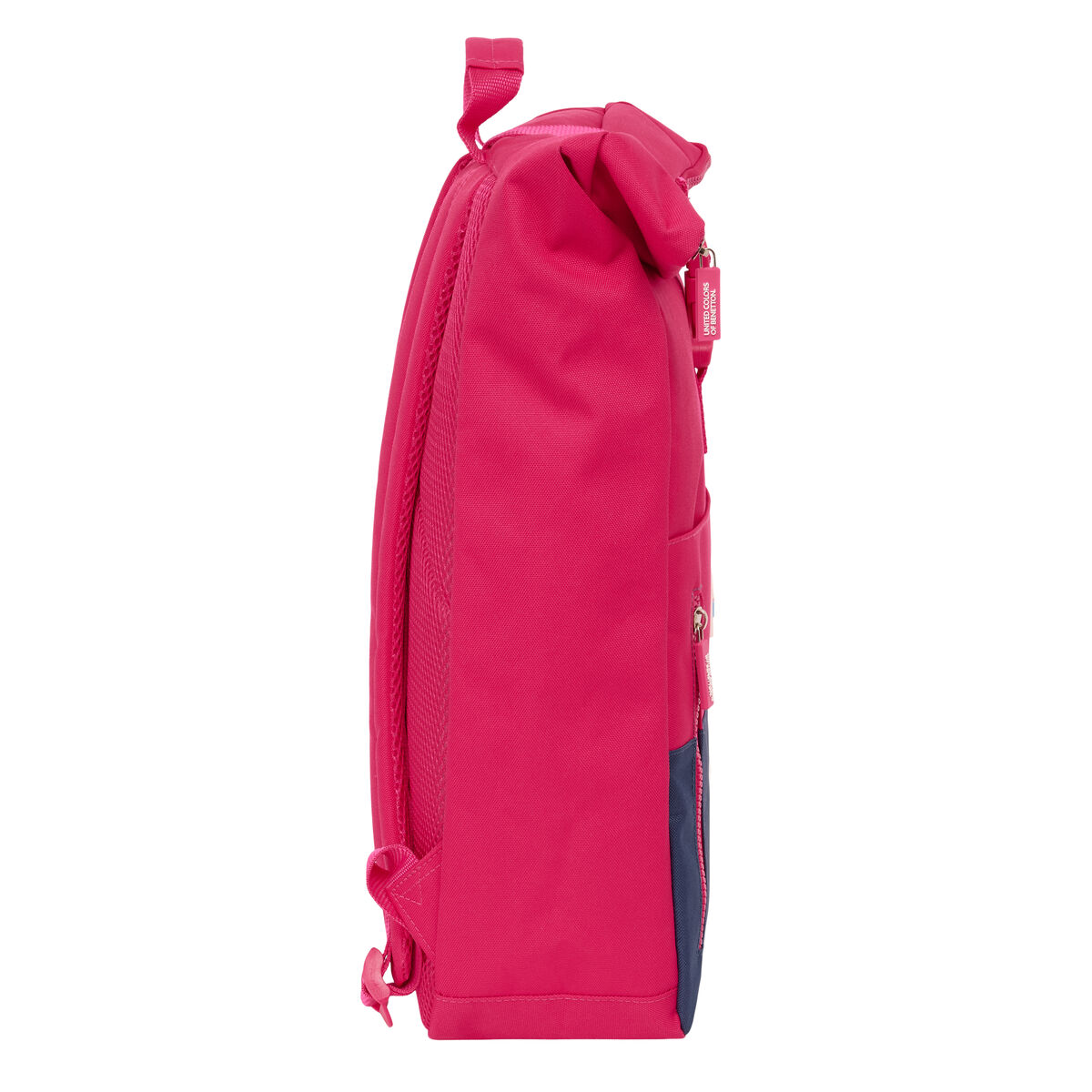 Ryggsäck Casual Benetton Cherry Cerise Marinblå - 3