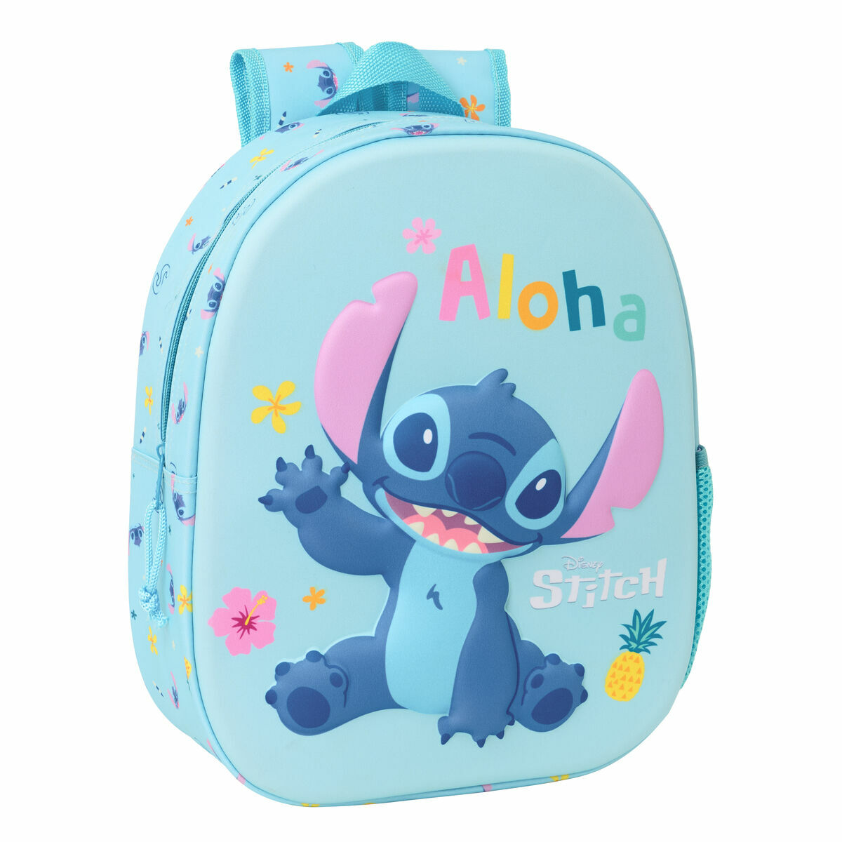 Barnryggsäck Lilo & Stitch Ljusblå 27 x 33 x 10 cm 3D