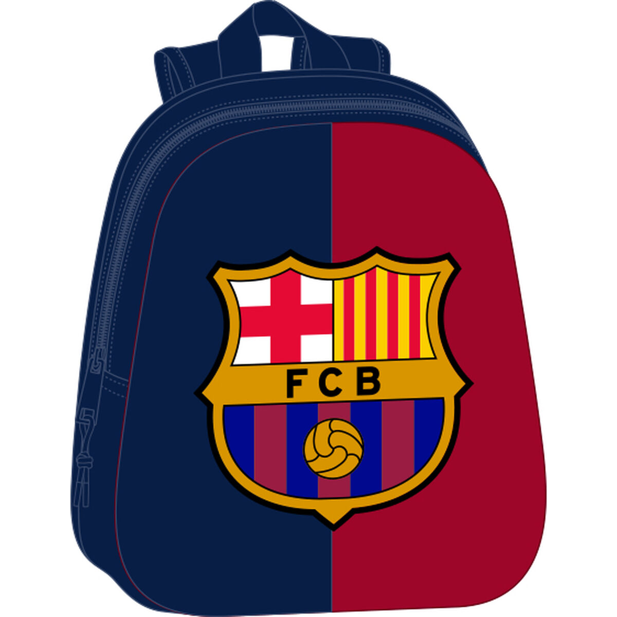 Barnryggsäck F.C. Barcelona Blå Rödbrun 27 x 33 x 10 cm 3D