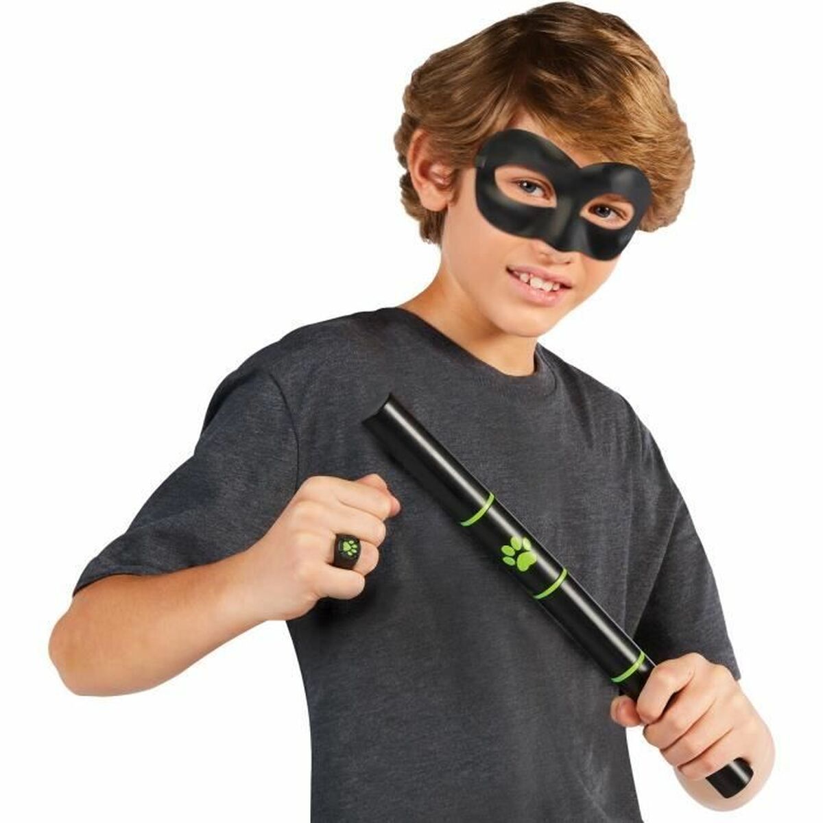 Maskeraddräkt för barn Miraculous: Tales of Ladybug & Cat Noir Transformation Set - Cat Noir 4 Delar Svart Multicolour