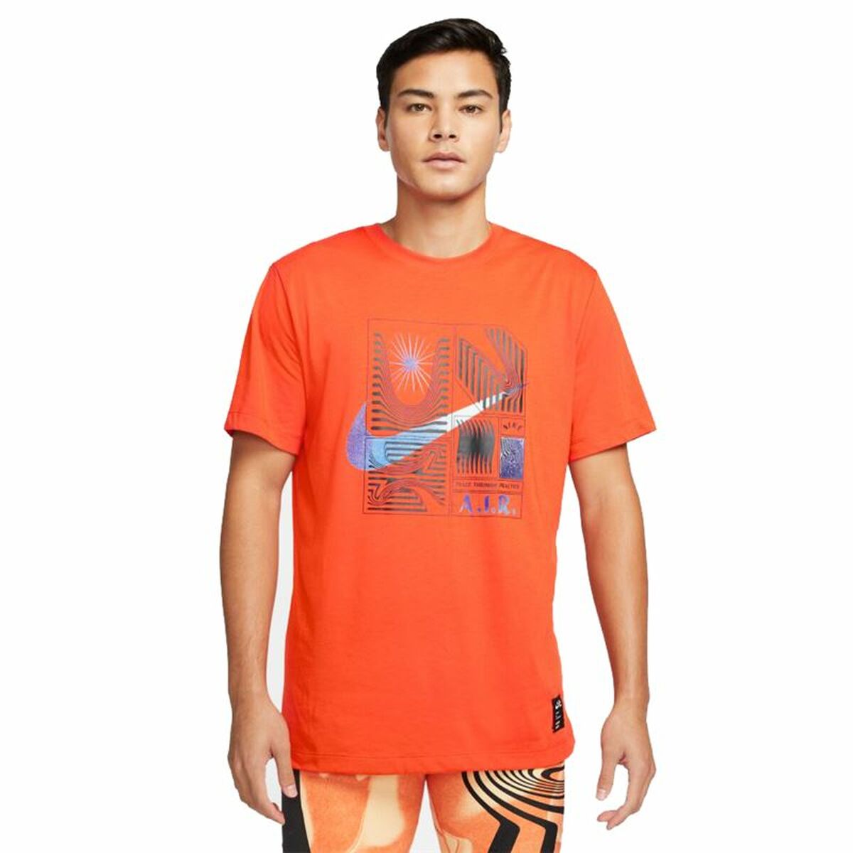T-shirt med kortärm Herr Nike DM5684-817 Orange (S)