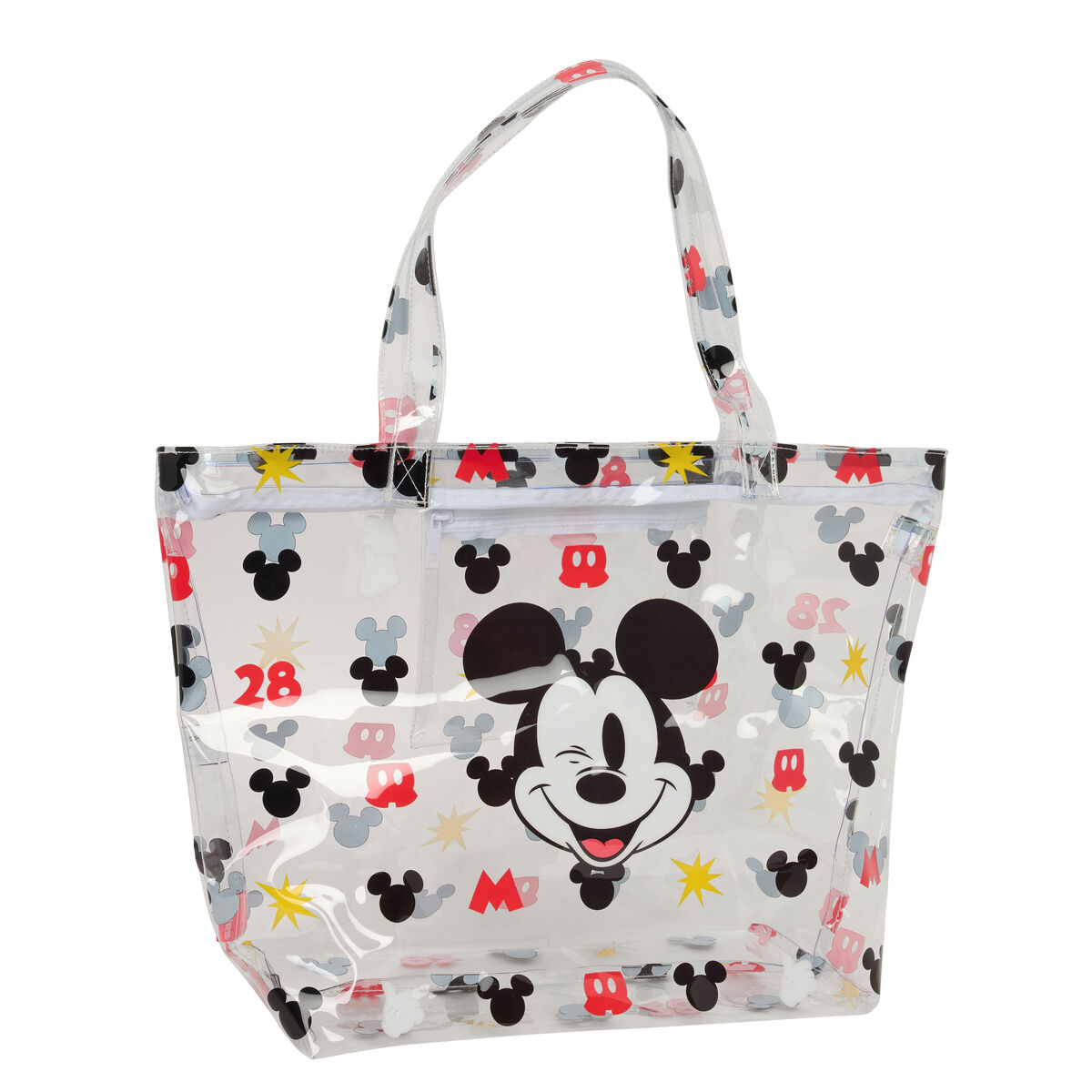 Shoppingväska Mickey Mouse Clubhouse Beach Multicolour Transparent 54 x 35 x 17 cm