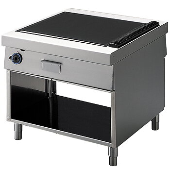 Gasgrill för öppet skåp, slät platta