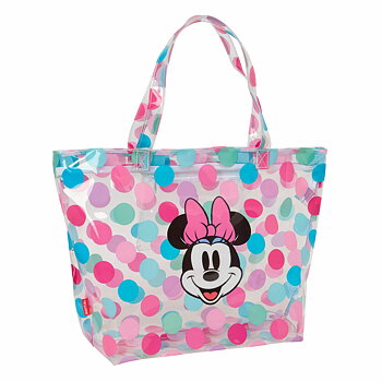 Shoppingväska Minnie Mouse Beach Multicolour Transparent 54 x 35 x 17 cm
