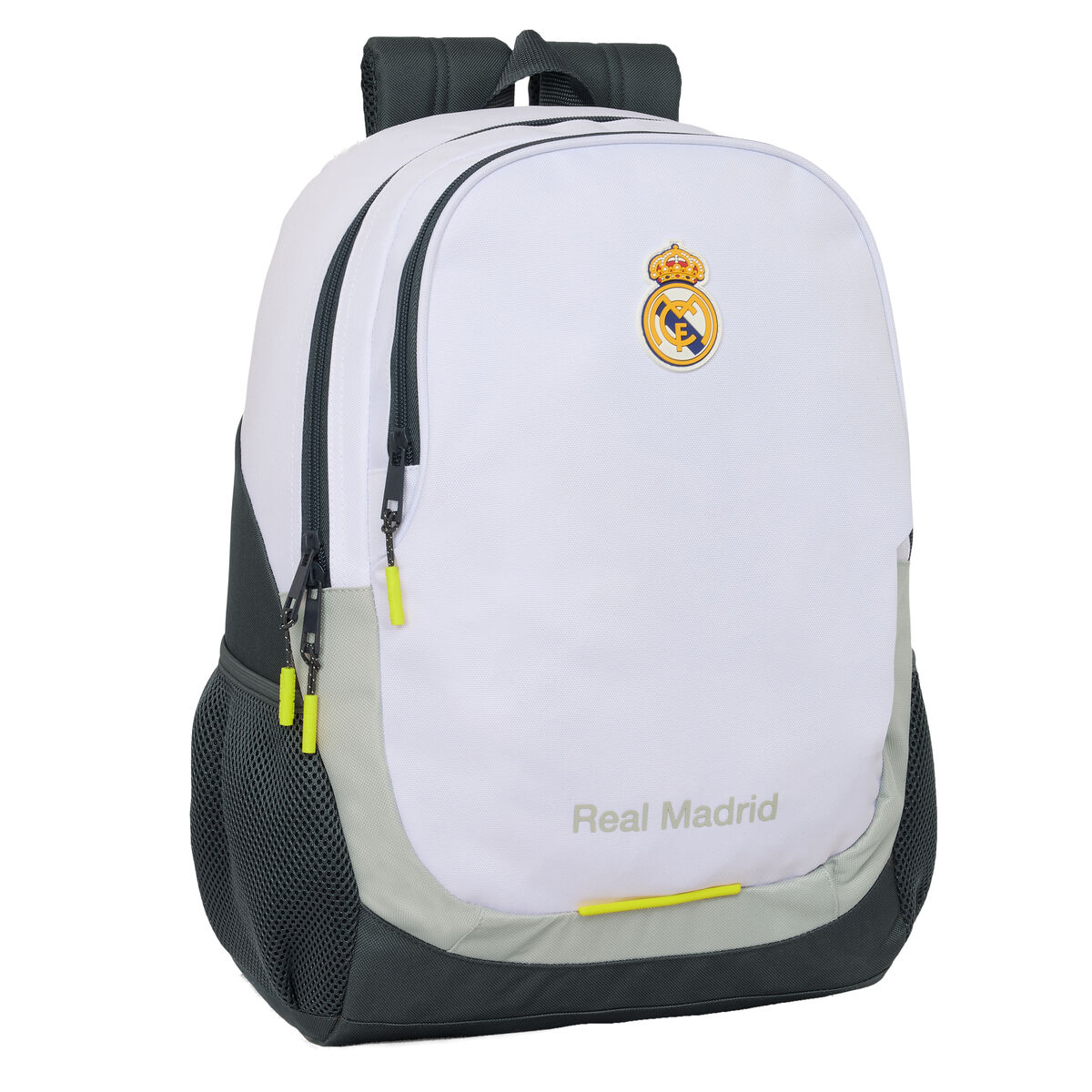 Skolryggsäck Real Madrid C.F. Vit 32 x 44 x 16 cm
