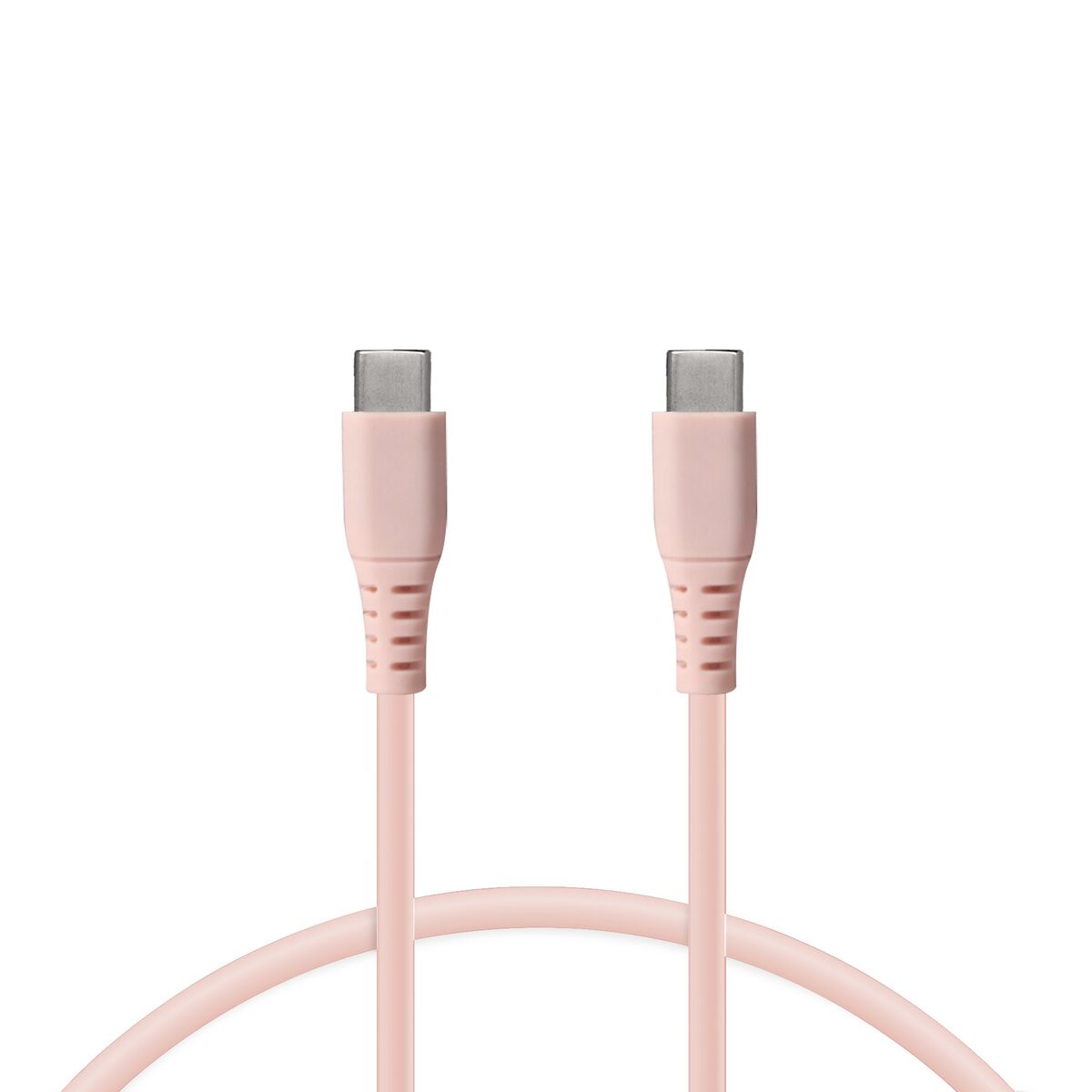 Data-/laddningskabel med USB KSIX Rosa 1 m