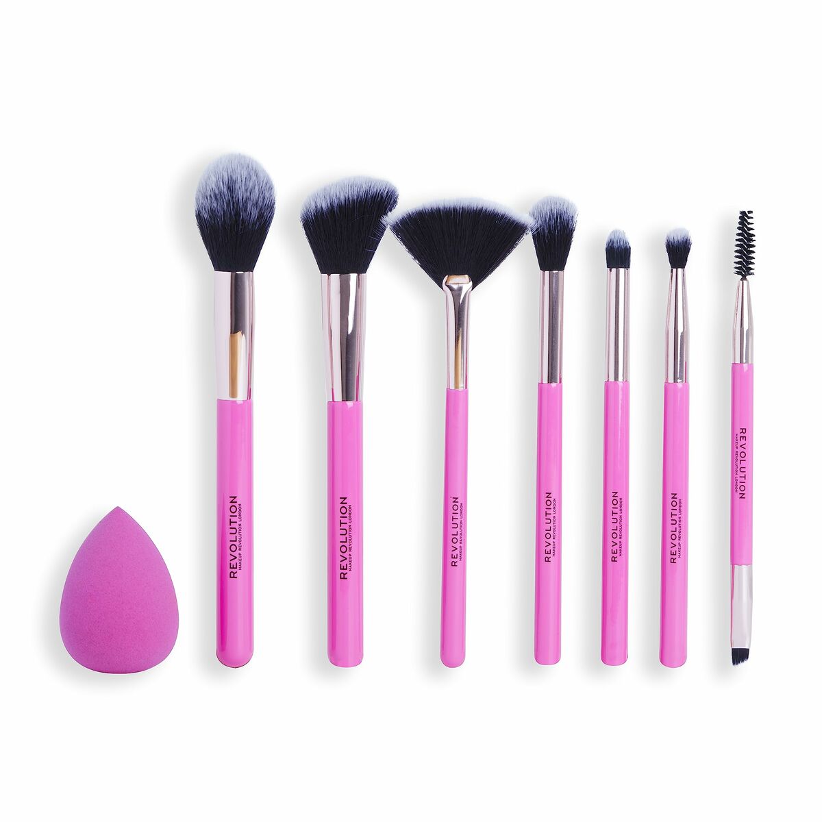 Sminkborstar, set Revolution Make Up The Brush Edit Rosa 8 Delar - 2