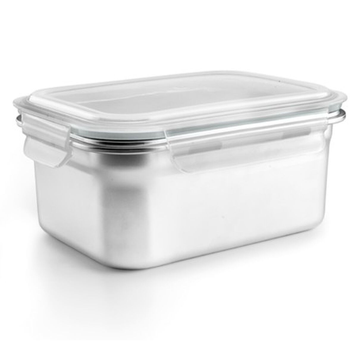 Lunchlåda Ibili 669316 Grå Rostfritt stål Rektangulär 1,6 L