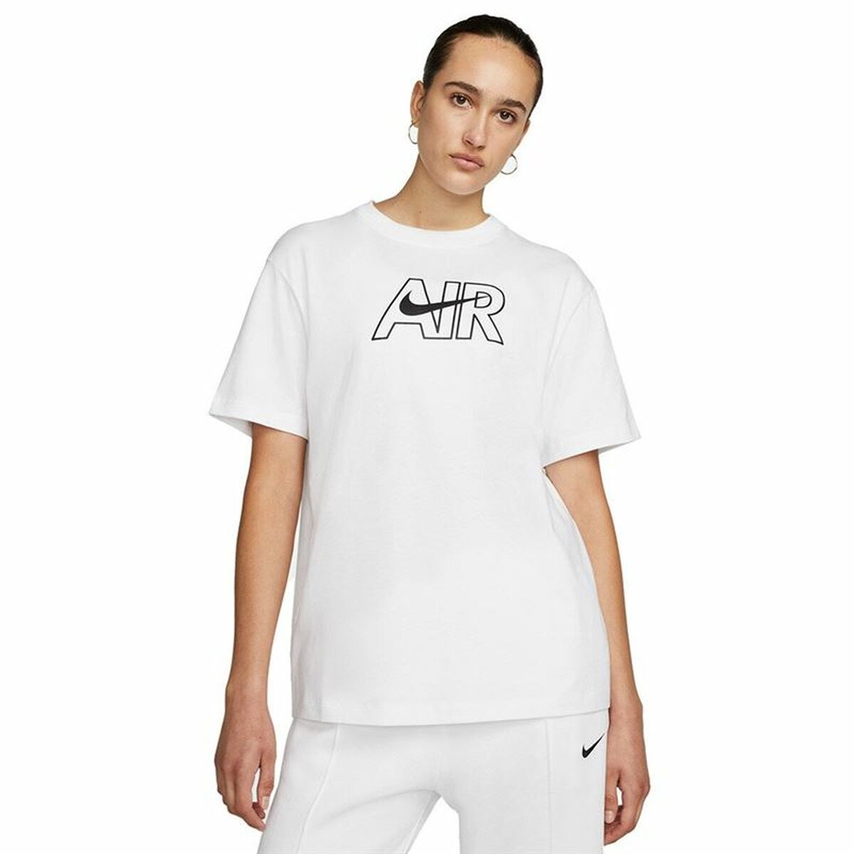 T-shirt med kortärm Dam Nike DN5800-100 Vit (XL)
