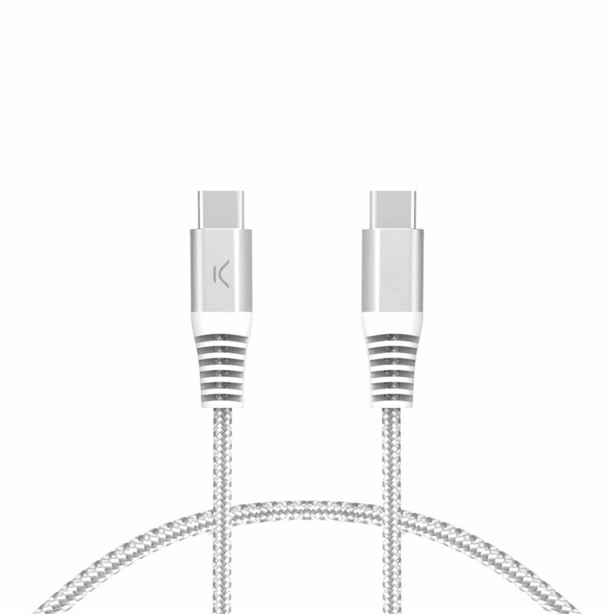 USB-C till USB-C Kabel KSIX Vit