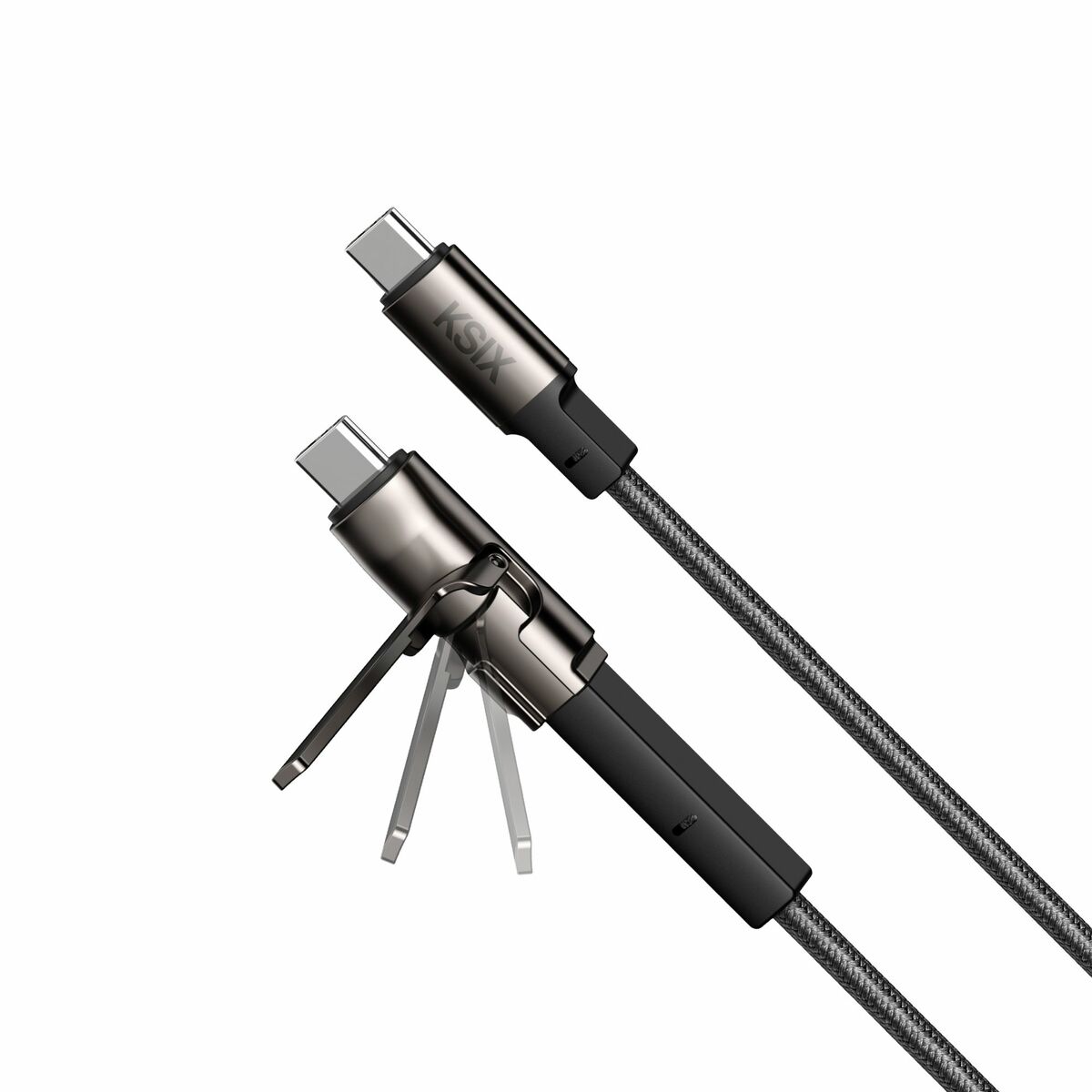 USB-kabel KSIX Svart 1 m