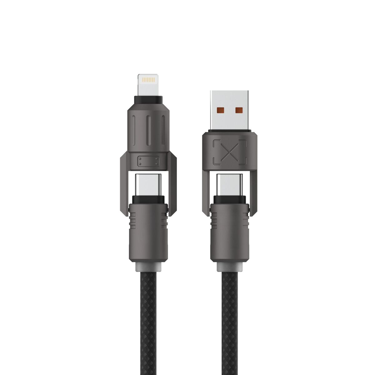USB-kabel KSIX Svart 1 m - 2
