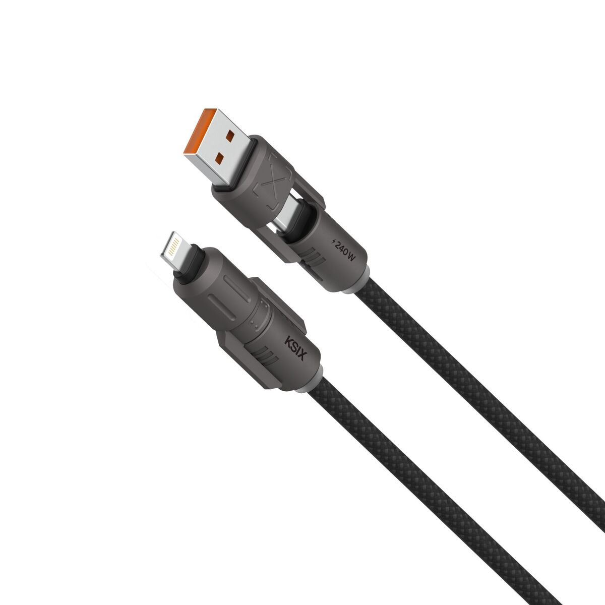 USB-kabel KSIX Svart 1 m