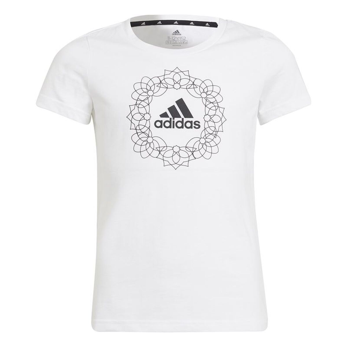 Barn T-shirt med kortärm Adidas Graphic Vit