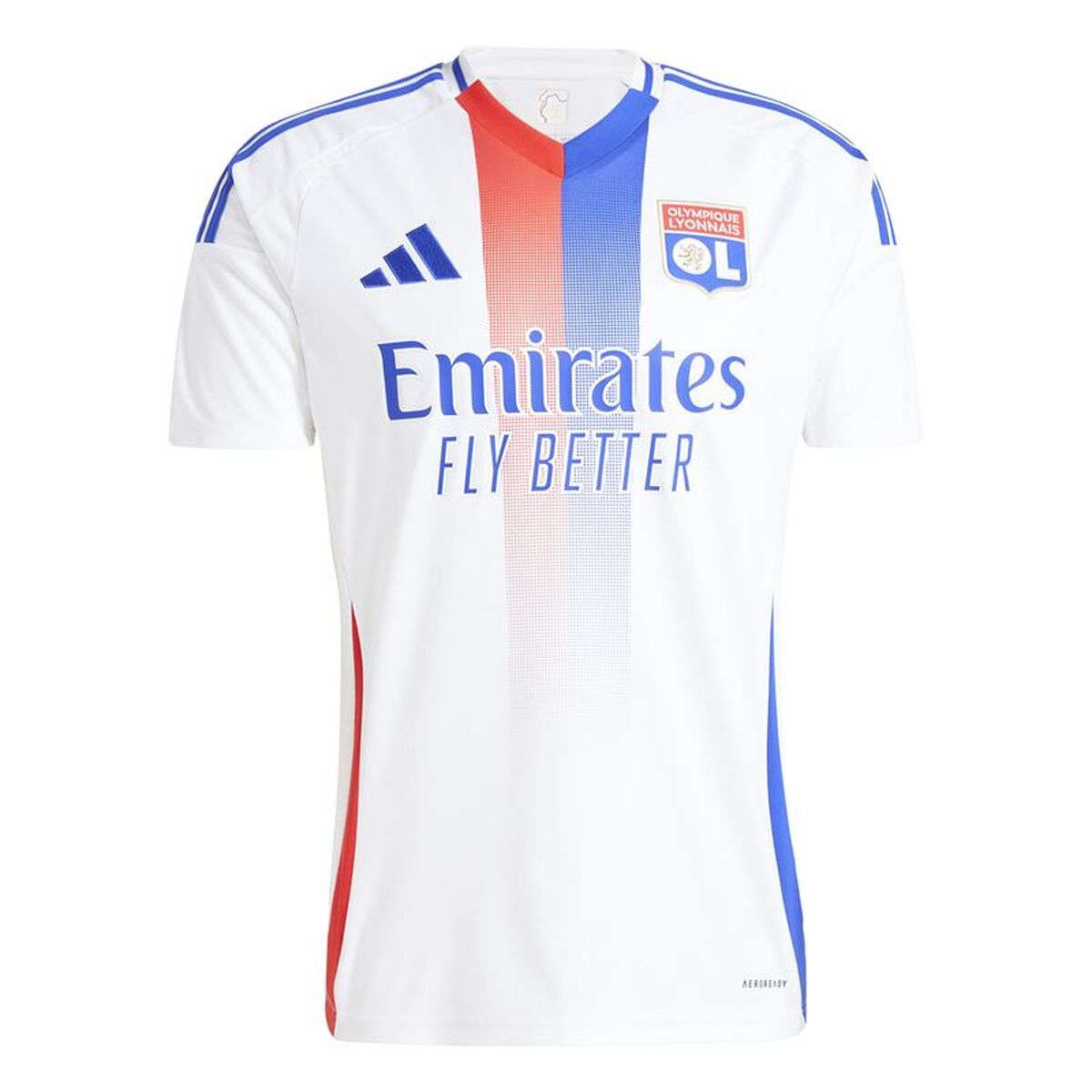 Kortärmad fotbollströja för herrar Adidas Olympique Lyonnais 24/25 Home