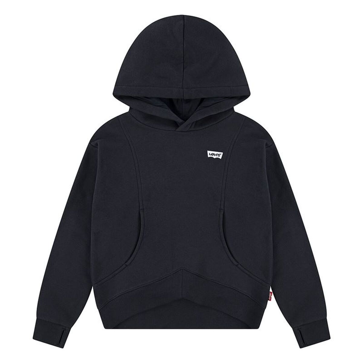Luvtröja, Flickor Levi's Batwing Patch Hoodie Svart