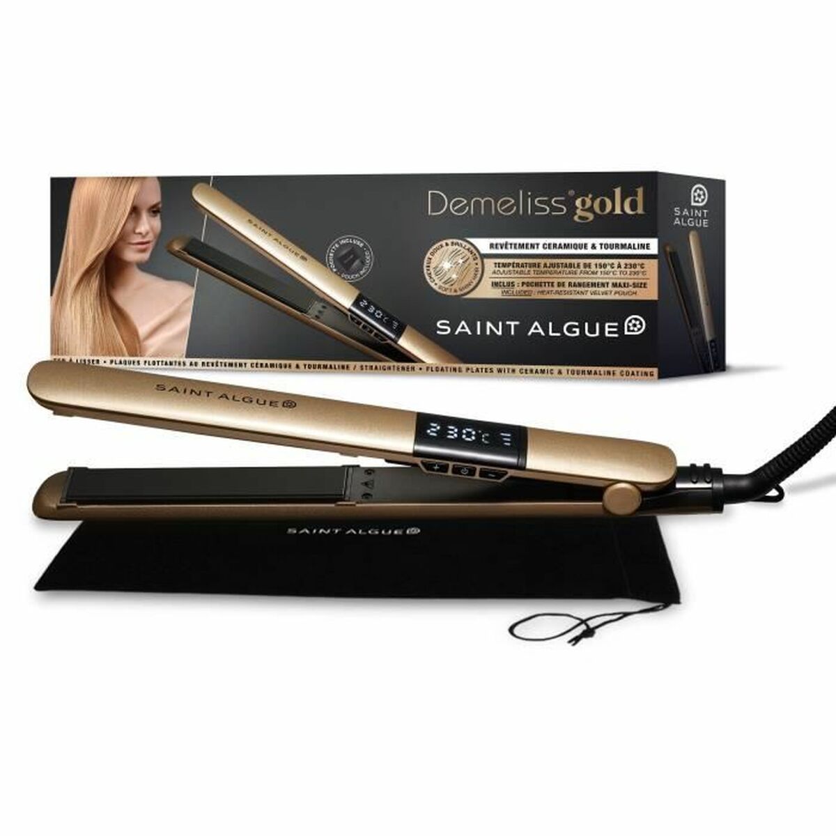 Plattång Saint-Algue  Demeliss GOLD Svart Gyllene - 3