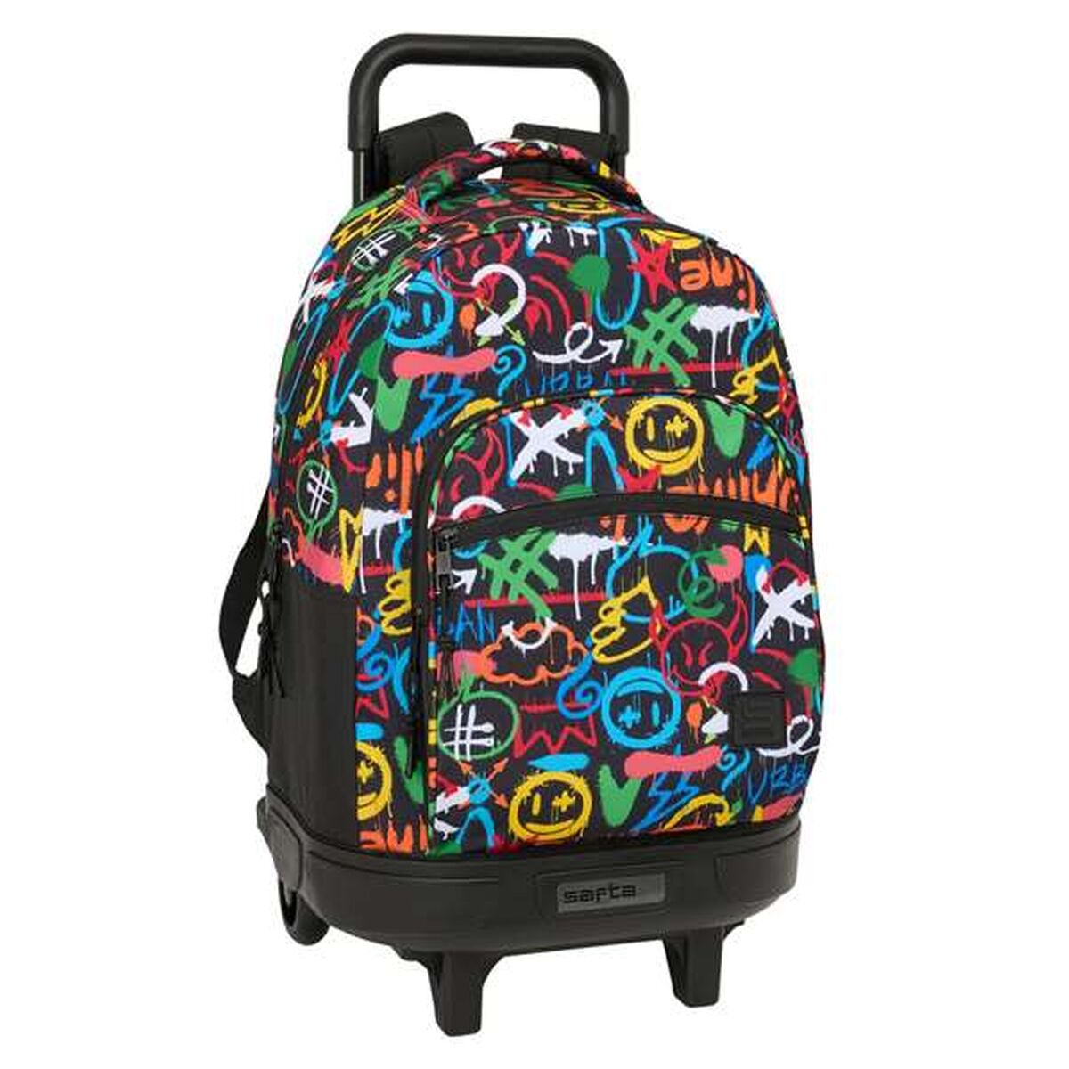 Skolväska med hjul Safta Colors 33 x 45 x 22 cm Graffitti