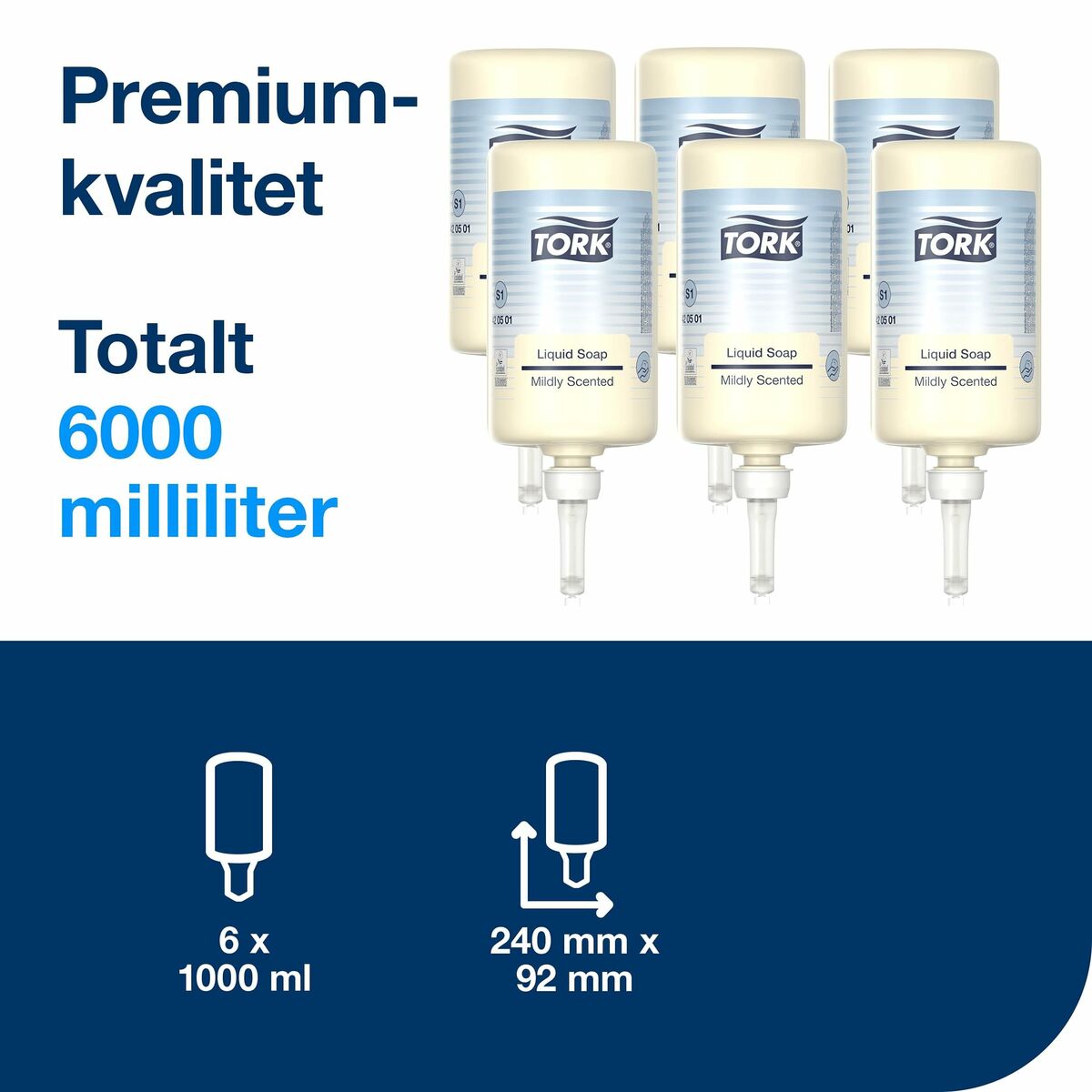 Flytande tvål Tork 1 L (6 antal) - 3